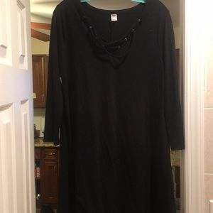 Old Navy 3/4 sleeve lace up t-shirt dress
